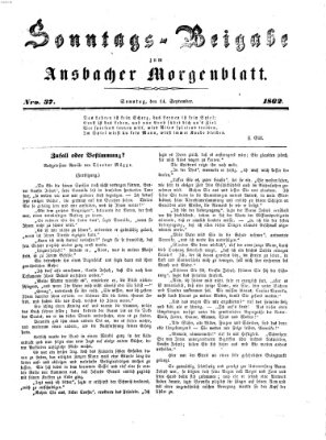 Ansbacher Morgenblatt Sonntag 14. September 1862