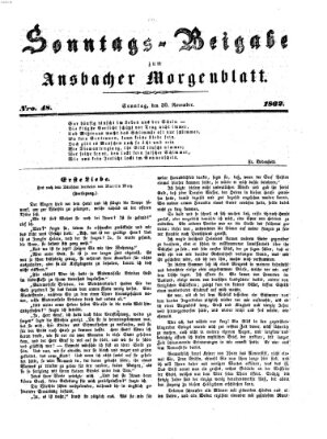 Ansbacher Morgenblatt Sonntag 30. November 1862