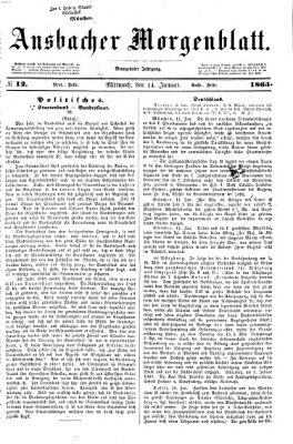 Ansbacher Morgenblatt Mittwoch 14. Januar 1863
