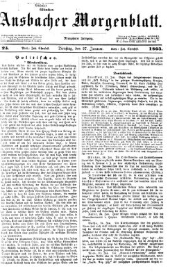 Ansbacher Morgenblatt Dienstag 27. Januar 1863