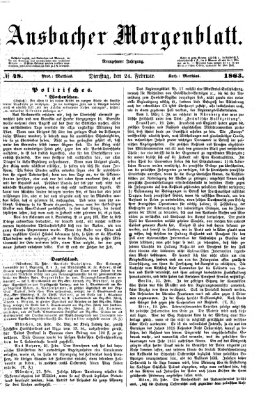 Ansbacher Morgenblatt Dienstag 24. Februar 1863