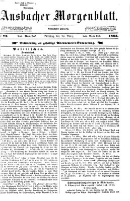 Ansbacher Morgenblatt Dienstag 24. März 1863