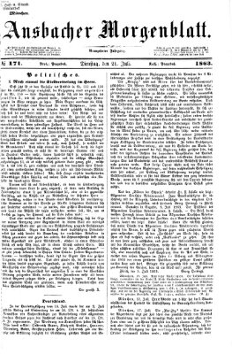 Ansbacher Morgenblatt Dienstag 21. Juli 1863