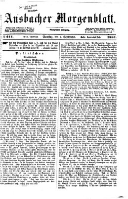 Ansbacher Morgenblatt Samstag 5. September 1863