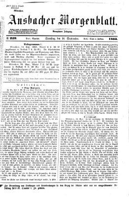 Ansbacher Morgenblatt Samstag 26. September 1863