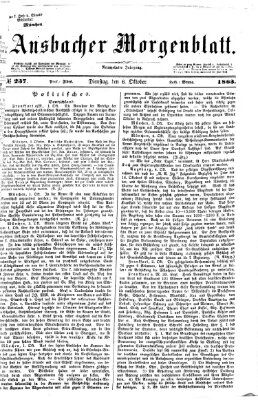 Ansbacher Morgenblatt Dienstag 6. Oktober 1863