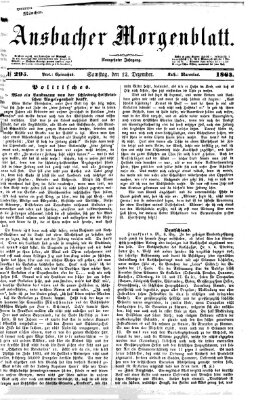 Ansbacher Morgenblatt Samstag 12. Dezember 1863