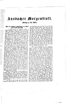 Ansbacher Morgenblatt Freitag 18. September 1863