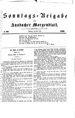 Ansbacher Morgenblatt Sonntag 26. Juli 1863