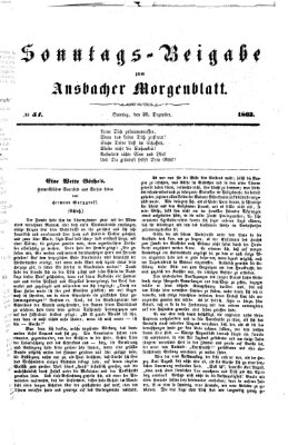 Ansbacher Morgenblatt Sonntag 20. Dezember 1863