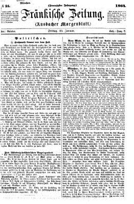 Fränkische Zeitung (Ansbacher Morgenblatt) Freitag 29. Januar 1864