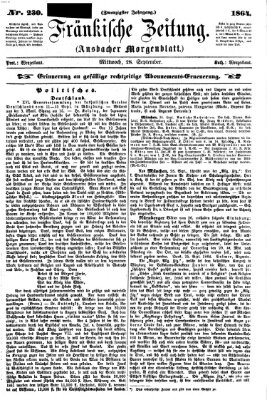 Fränkische Zeitung (Ansbacher Morgenblatt) Mittwoch 28. September 1864
