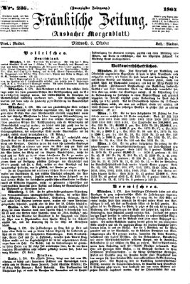 Fränkische Zeitung (Ansbacher Morgenblatt) Mittwoch 5. Oktober 1864