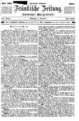 Fränkische Zeitung (Ansbacher Morgenblatt) Sonntag 4. Dezember 1864