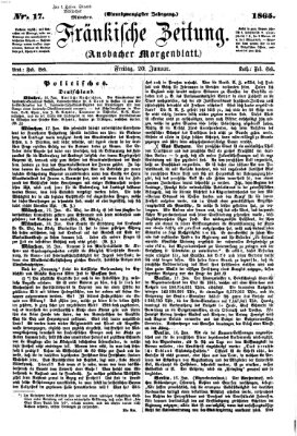 Fränkische Zeitung (Ansbacher Morgenblatt) Freitag 20. Januar 1865