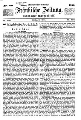 Fränkische Zeitung (Ansbacher Morgenblatt) Freitag 28. April 1865