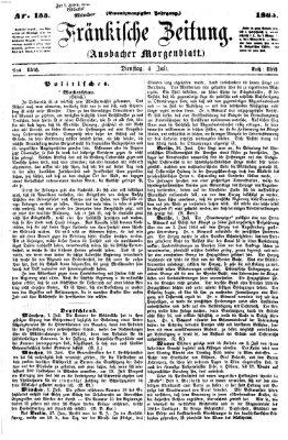Fränkische Zeitung (Ansbacher Morgenblatt) Dienstag 4. Juli 1865