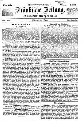 Fränkische Zeitung (Ansbacher Morgenblatt) Mittwoch 14. März 1866