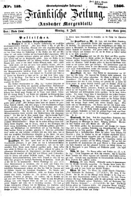 Fränkische Zeitung (Ansbacher Morgenblatt) Montag 2. Juli 1866