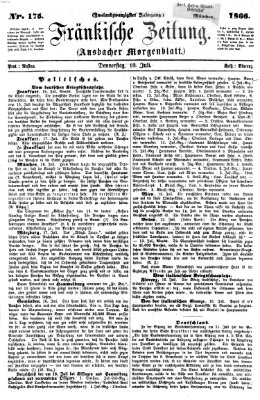 Fränkische Zeitung (Ansbacher Morgenblatt) Donnerstag 19. Juli 1866