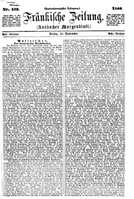 Fränkische Zeitung (Ansbacher Morgenblatt) Freitag 21. September 1866