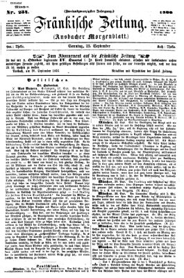 Fränkische Zeitung (Ansbacher Morgenblatt) Sonntag 23. September 1866