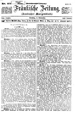 Fränkische Zeitung (Ansbacher Morgenblatt) Dienstag 6. November 1866