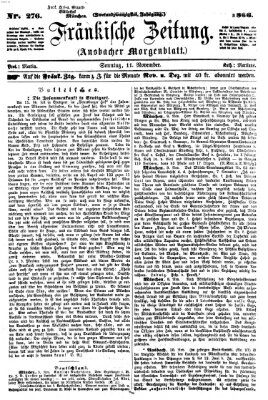 Fränkische Zeitung (Ansbacher Morgenblatt) Sonntag 11. November 1866
