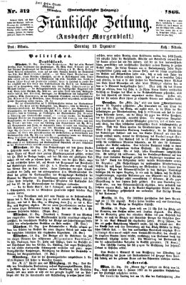 Fränkische Zeitung (Ansbacher Morgenblatt) Sonntag 23. Dezember 1866