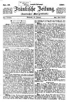 Fränkische Zeitung (Ansbacher Morgenblatt) Mittwoch 23. Januar 1867