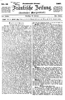 Fränkische Zeitung (Ansbacher Morgenblatt) Samstag 26. Januar 1867