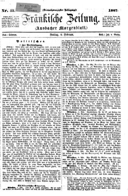 Fränkische Zeitung (Ansbacher Morgenblatt) Freitag 8. Februar 1867