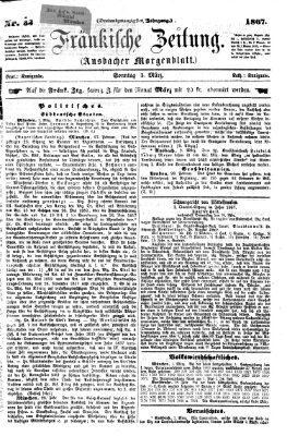 Fränkische Zeitung (Ansbacher Morgenblatt) Sonntag 3. März 1867