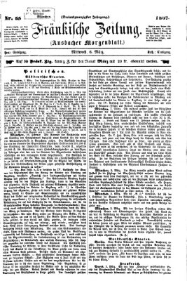 Fränkische Zeitung (Ansbacher Morgenblatt) Mittwoch 6. März 1867