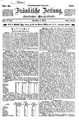 Fränkische Zeitung (Ansbacher Morgenblatt) Samstag 9. März 1867
