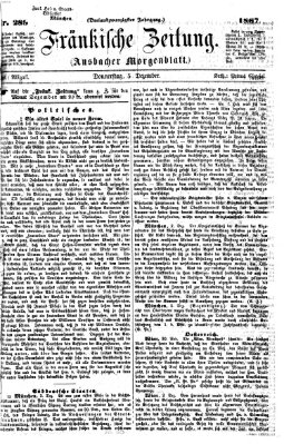 Fränkische Zeitung (Ansbacher Morgenblatt) Donnerstag 5. Dezember 1867