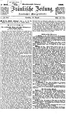 Fränkische Zeitung (Ansbacher Morgenblatt) Samstag 29. August 1868