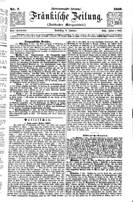 Fränkische Zeitung (Ansbacher Morgenblatt) Samstag 9. Januar 1869