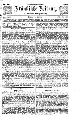 Fränkische Zeitung (Ansbacher Morgenblatt) Sonntag 31. Januar 1869
