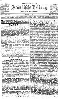 Fränkische Zeitung (Ansbacher Morgenblatt) Freitag 2. Juli 1869
