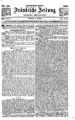 Fränkische Zeitung (Ansbacher Morgenblatt) Sonntag 17. Oktober 1869