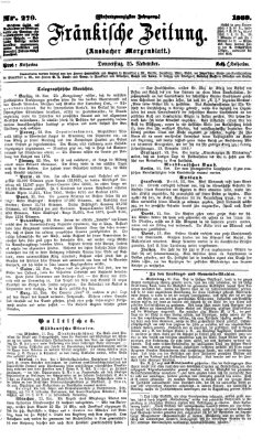 Fränkische Zeitung (Ansbacher Morgenblatt) Donnerstag 25. November 1869