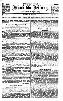 Fränkische Zeitung (Ansbacher Morgenblatt) Sonntag 28. November 1869