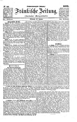 Fränkische Zeitung (Ansbacher Morgenblatt) Mittwoch 26. Januar 1870