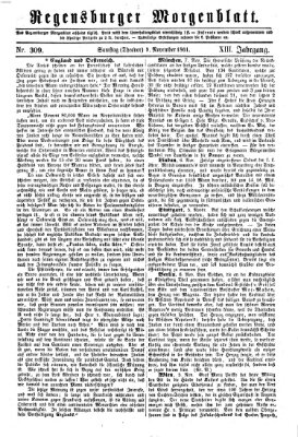 Regensburger Morgenblatt Samstag 9. November 1861