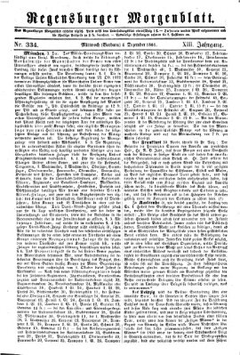 Regensburger Morgenblatt Mittwoch 4. Dezember 1861