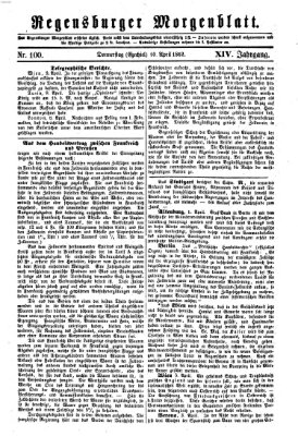 Regensburger Morgenblatt Donnerstag 10. April 1862