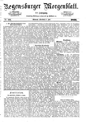 Regensburger Morgenblatt Mittwoch 9. Juli 1862