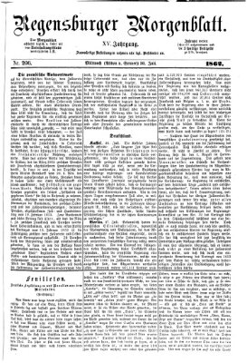 Regensburger Morgenblatt Mittwoch 30. Juli 1862