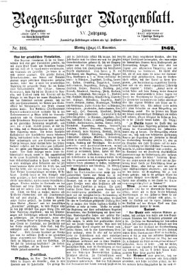 Regensburger Morgenblatt Montag 17. November 1862